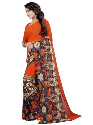 Senorita 04 Printed Georgette Sarees With Blouse