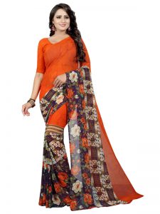 Senorita 04 Printed Georgette Sarees With Blouse