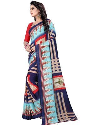 Shakira 14 Printed Georgette Sarees With BlouseShakira 14 Printed Georgette Sarees With Blouse