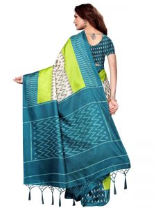 Insta Rama Khadi Silk Printed Kalamkaari Sarees With Blouse