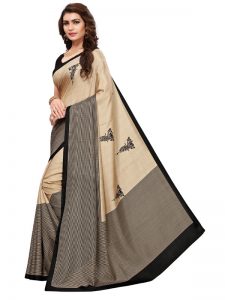 Mohini Black Printed Maalgudi Sarees With Blouse