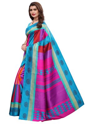 Avni Rama Printed Mysore Art Silk Kanjivaram Sarees With Blouse