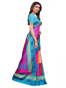 Avni Rama Printed Mysore Art Silk Kanjivaram Sarees With Blouse