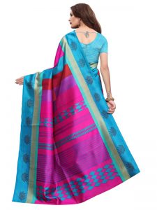 Avni Rama Printed Mysore Art Silk Kanjivaram Sarees With Blouse