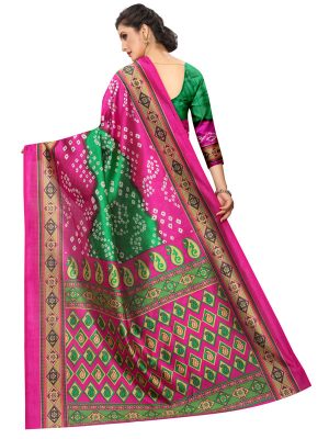 Bandhani 31 Printed Mysore Art Silk Kanjivaram Sarees With Blouse