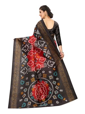 Bandhani 36 Printed Mysore Art Silk Kanjivaram Sarees With Blouse