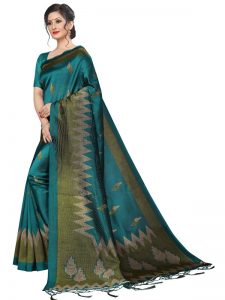 Bingo Rama Printed Mysore Art Silk Kanjivaram Sarees With Blouse