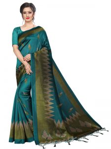 Bingo Rama Printed Mysore Art Silk Kanjivaram Sarees With Blouse