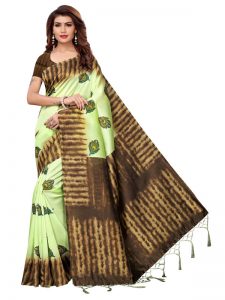 Nagma Pan Rama Printed Mysore Art Silk Kanjivaram Sarees With Blouse