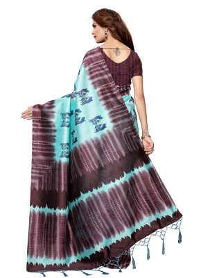 Nagma Twins Rama Printed Mysore Art Silk Kanjivaram Sarees With Blouse