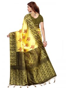 Nagma Tree Lemon Printed Mysore Art Silk Kanjivaram Sarees With Blouse