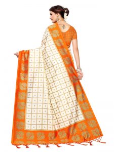 Wedding Peacock Fenta Printed Mysore Art Silk Kanjivaram Sarees With Blouse