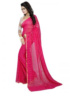 Chokda Rani Shiffon Saree With Blouse