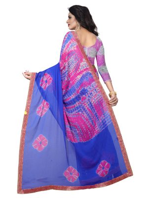 Jaquard Pink Shiffon Saree With Blouse