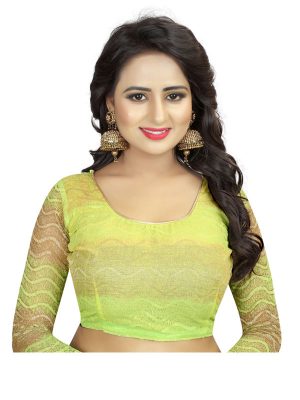 Ring Green Shiffon Saree With Blouse