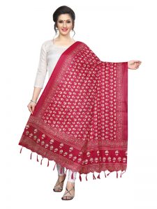 Red Khadi Dupatta