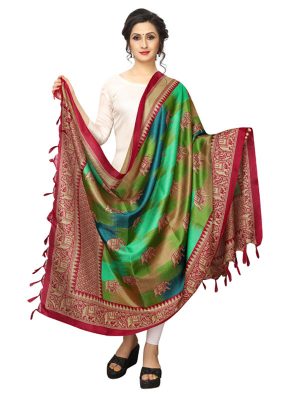 Red Khadi Dupatta