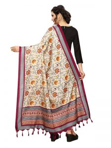 Maroon Khadi Dupatta