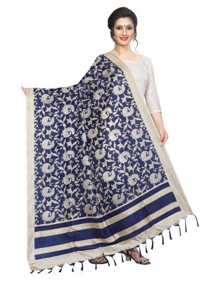 Navy Khadi Dupatta