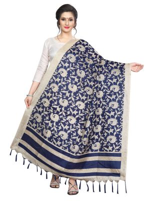 Navy Khadi Dupatta