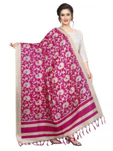 Pink Khadi Dupatta