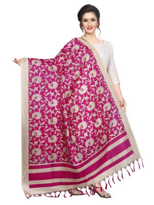 Pink Khadi Dupatta