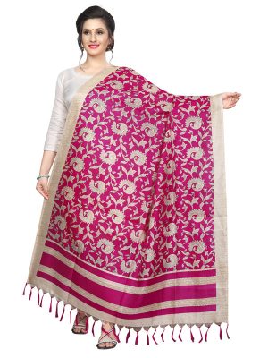 Pink Khadi Dupatta