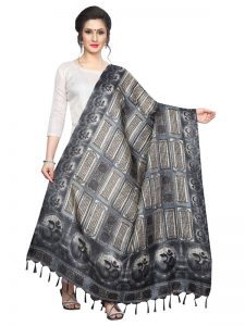 Navy Khadi Dupatta