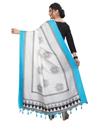 Blue Khadi Dupatta