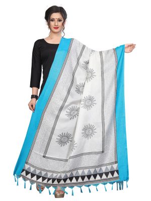 Blue Khadi Dupatta