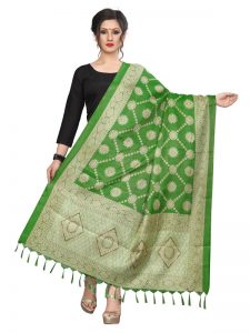 Green Khadi Dupatta