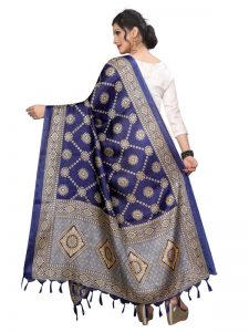 Navy Khadi Dupatta