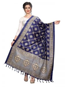 Navy Khadi Dupatta