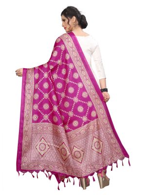 Pink Khadi Dupatta