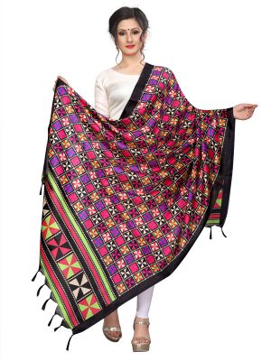 Black Khadi Dupatta