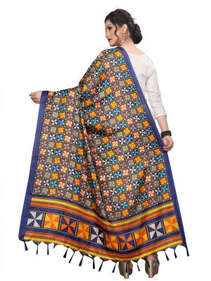 Blue Khadi Dupatta