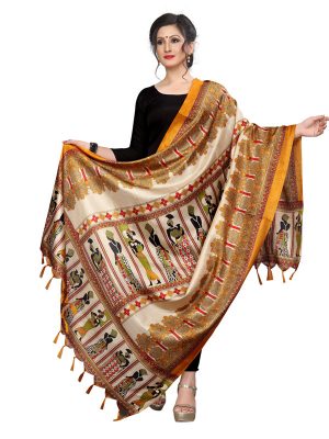 Mustard Khadi Dupatta