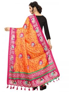 Orange Khadi Dupatta