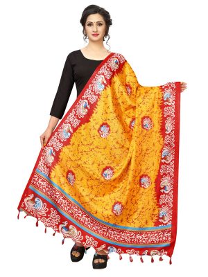 Yellow Khadi Dupatta