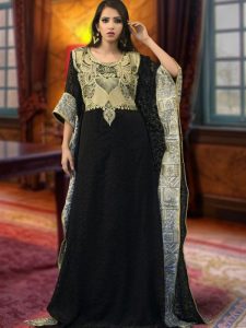 Arabic Muslim Black Color Abaya