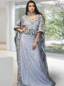 Trendy Gray Color Kaftan