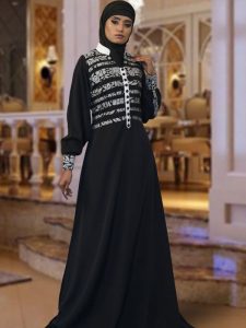 Gray Color Formal Abaya Kaftan