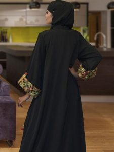 Modest Muslim Black Color Evening Kaftan