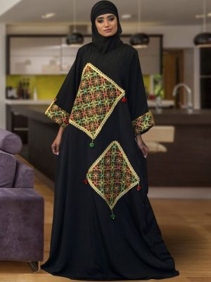 Modest Muslim Black Color Evening Kaftan