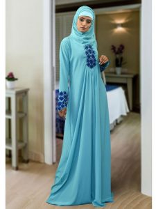 Abaya Maxi Light Blue Color Kaftan