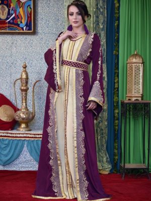 Violet And Biskit Color Morrocon Style Kaftan