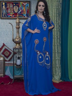 Blue Color Free Size Kaftan
