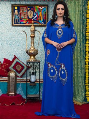 Blue Color Free Size Kaftan