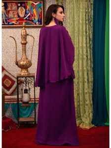 Violet Color Maxi Abaya Dress