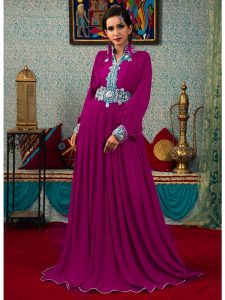 Purple Color Evening Party Kaftan